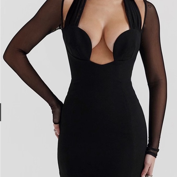 House of CB Black Long Sleeve Dress - Picture 9 of 10